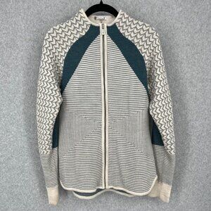 Smartwool Women's Cardigan - Cream and Teal